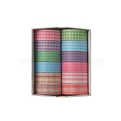 12 Rolls Retro Decorative Paper Tapes, Floral Adhesive Tapes, for DIY Scrapbooking Supplie Gift Decoration, Colorful, 15mm, about 2.19 Yards(2m)/Set(STIC-Q009-02D)