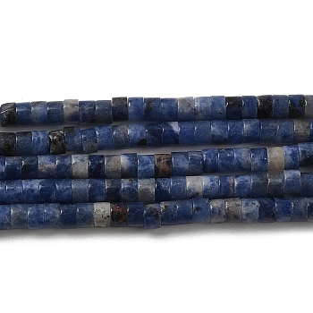 Natural Sodalite Beads Strands, Disc, Heishi Beads, 3x2~2.5mm, Hole: 0.9mm, about 180~182pcs/strand, 15.04~15.16''(38.2~38.5cm)