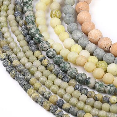 Un mélange naturel de pierres fines perles brins(G-H245-05)-5