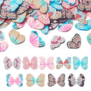 Mixed Color Butterfly Polymer Clay Pendants