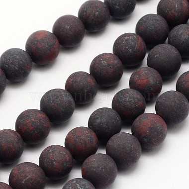 10mm DarkRed Round Brecciated Jasper Beads