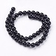 Natural Black Onyx Round Beads Strand(G-L087-8mm-01)-2