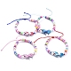 Adjustable Nylon Thread Braided Bead Bracelets(BJEW-JB05217-M)-1