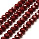 Opaque Solid Color Crystal Glass Rondelle Beads Strands(EGLA-F047A-10)-1