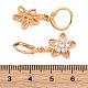 Brass Micro Pave Clear Cubic Zirconia Leverback Earrings(EJEW-K300-53G)-5