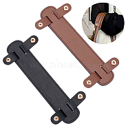 WADORN 2Pcs 2 Colors Imitation Leather Bag Strap Padding, Pressure Relief Shoulder Strap Protector Cover, with Iron Button, Mixed Color, 22.8x9.3x0.5cm, 1pc/color(DIY-WR0002-75)