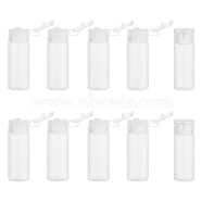 12ml PE Plastic Empty Refillable Flip Cap Bottles, with PP Plastic Lids, Squeeze Bottles for Travel Liquid Cosmetic Storage, Clear, 6.2cm, Capactiy: 12ml(0.4 fl. oz)(MRMJ-WH0037-13A)