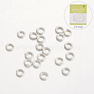 Sterling Silver Round Rings, Soldered Jump Rings, Silver, 4x1mm(X-STER-E047-4mm-S)