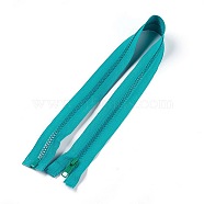 Garment Accessories, Nylon and Resin Zipper, with Alloy Zipper Puller, Zip-fastener Components, Light Sea Green, 57.5x3.3cm(X-FIND-WH0031-B-07)