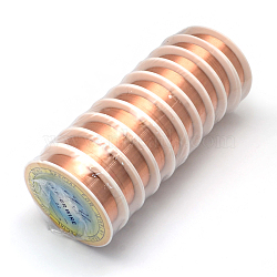 Round Copper Jewelry Wire, Chocolate, 18 Gauge, 1mm, about 5.9 Feet(1.8m)/roll, 10 rolls/group(CWIR-S002-1.0mm-03)