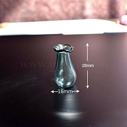 Mini Glass Vase Dollhouse, DIY Scene Photography Decoration Vase Customizable, Cadet Blue, 16x28mm(PW-WG31755-01)