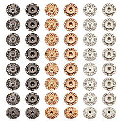 30Pcs 3 Colors Alloy & Brass Snap Buttons, Sew on Press Buttons, Garment Buttons, for Costume Jacket Coat Accessories, Mixed Color, 15x6mm, 10pcs/color(FIND-NB0003-64)