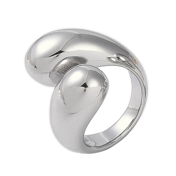 Non-Tarnish 304 Stainless Steel Rings, Stainless Steel Color, Adjustable