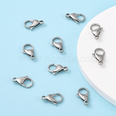 Polished 316 Surgical Stainless Steel Lobster Claw Clasps(STAS-R072-18A)-5