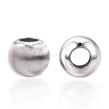 Real Platinum Plated Round Sterling Silver Beads
