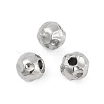 Anti-Tarnish Textured 316 Surgical Stainless Steel Beads, Round, Stainless Steel Color, 6mm, Hole: 1.5mm(STAS-M106-01A-P)