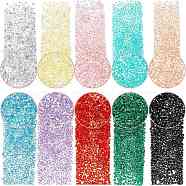 10Bag 10 Color Transparent Acrylic Rhinestone Cabochons, Point Back, Diamond, Mixed Color, 3x2.5mm, about 10 color, 1bag/color, 10 bag, 600pcs/bag(TACR-OC0001-08)