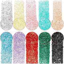 10Bag 10 Color Transparent Acrylic Rhinestone Cabochons, Point Back, Diamond, Mixed Color, 3x2.5mm, about 10 color, 1bag/color, 10 bag, 600pcs/bag(TACR-OC0001-08)