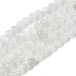 Natural Tianshan Cui Quartzite Beads Strands, Round, 4~4.5mm, Hole: 0.8mm, about 88pcs/strand, 14.76''(37.5cm)(X-G-B046-01D)