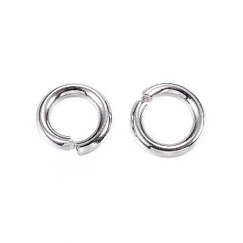 304 Stainless Steel Jump Rings, Open Jump Rings, Stainless Steel Color, 6x1.2mm, Inner Diameter: 3.6mm