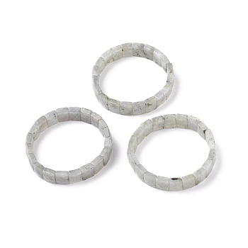 Natural Labradorite Stretch Bracelets, Faceted, Rectangle, 2-3/8 inch(6cm)