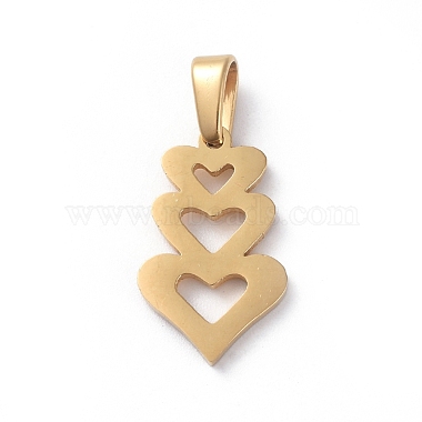 Golden Heart Stainless Steel Pendants