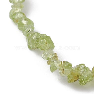 Pulseras elásticas con cuentas de chips de jade natural de oliva para mujer(BJEW-JB10046-02)-3