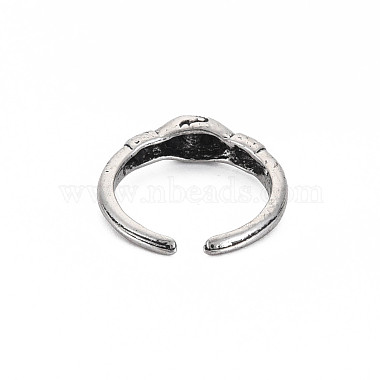 Handshake Alloy Open Cuff Ring for Women(RJEW-N029-105)-2