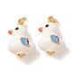 Brass with Enamel Pendants(KK-CBA2F11-31G)-1