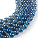 Chapelets de perles en verre galvanoplastique(EGLA-Q062-8mm-A14)-1