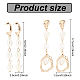 2 Pairs 2 Style Natural Pearl Beaded Dangle Stud Earrings(EJEW-AN0002-66)-2
