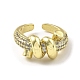 Rack Plating Brass Micro Pave Cubic Zirconia Open Cuff Ring(RJEW-H218-04G)-2