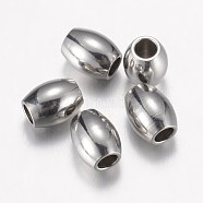 304 Stainless Steel Spacer Beads, Barrel, Stainless Steel Color, 5x4mm, Hole: 1.8mm(STAS-P171-67P)