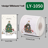 200Pcs Christmas Theme Paper Self-Adhesive Stickers, for Presents Decoration, Colorful, 80x50x0.1mm(DIY-M070-02G)