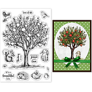 PVC Plastic Stamps, for DIY Scrapbooking, Photo Album Decorative, Cards Making, Stamp Sheets, Tree Pattern, 16x11x0.3cm(DIY-WH0167-56-1143)