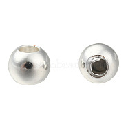 Rack Plating and Vacuum Plating Brass Round Spacer Beads, Cadmium Free & Lead Free, Silver Color Plated, 3mm, Hole: 1mm(KK-I601-3mm-S-RS)