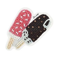 MIYUKI Seed Beads Ice Pop Brooch Making Kits, Harapeko Brooch, Colorful, Packaging: 146x68x25mm, 16pcs/set(DIY-H165-04C)