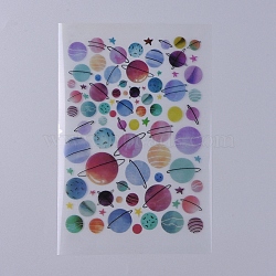 Filler Stickers(No Adhesive on the back), for UV Resin, Epoxy Resin Jewelry Craft Making, Planet Pattern, 150x100x0.1mm(DIY-D039-03A)