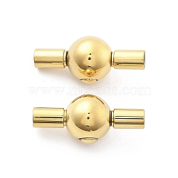 Ion Plating(IP) 304 Stainless Steel European Clasps, Golden, Round, 21.5x9x9.5mm(STAS-Z115-04G-07)