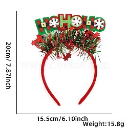 Christmas Plastic Hair Bands, Hair Accessories for Party Prop Decorations, Letter, 200x155mm(PW-WGEA057-09)