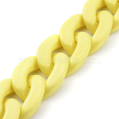 Yellow Acrylic Curb Chains Chain