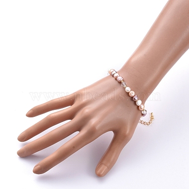 Natural Cultured Freshwater Pearl Beaded Bracelets(BJEW-JB05269)-4