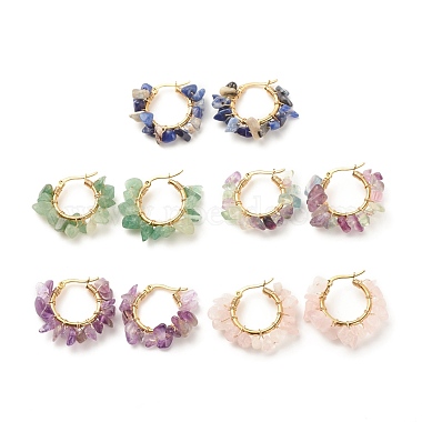 Mixed Color Ring Mixed Stone Earrings
