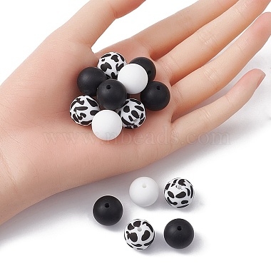 Round Food Grade Eco-Friendly Silicone Focal Beads(SIL-YW0001-14A)-4