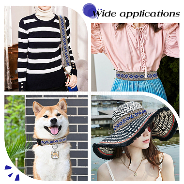 エスニック風刺繡ポリエステルリボン(OCOR-WH0060-56B)-6
