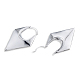 Brass Chunky Rhombus Hoop Earrings for Women(EJEW-N011-82P)-3