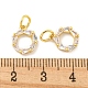 Rack Plating Brass Micro Pave Clear Cubic Zirconia Pendants(KK-B093-07G)-3