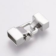 304 Stainless Steel Clasps, Stainless Steel Color, 33x16x8mm, Hole: 6x12mm(STAS-F122-31P)