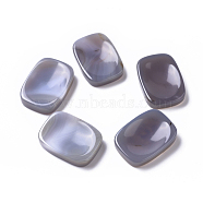 Natural Agate Massager, Worry Stone for Anxiety Therapy, Rectangle, 41x30x8mm(DJEW-F008-A01)