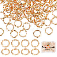 200Pcs Brass Open Jump Rings, Long-Lasting Plated, Twist Ring, Real 18K Gold Plated, 18 Gauge, 8x1mm, Inner Diameter: 6mm(KK-BBC0004-41A)